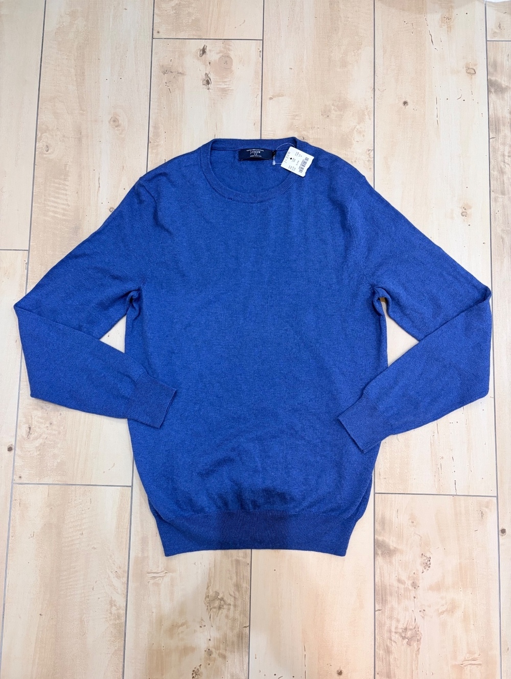 J.Crew Cotton Cashmere Crewneck Sweater Blue Men’s Small NWT